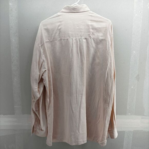 Vintage Boulevard Long Sleeve Dress Shirt Silk Linen Blend Mens Medium EUC - Picture 3 of 5